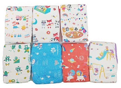 ABDL Windelliebhaber Weiche süße Tiger Full Print Windeln Erwachsene Babywindeln Harninkontinenz Dummy Windeln Wenig Platz M/L/XL,M