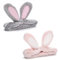 Kosmetik Haarband -2 Stück Haarbänder für Make Up,Elastisch Weich Schminken Stirnband für Damen Mädchen, Hasen Ohren Haarband für Spa,Beauty, Waschen Gesicht,Yoga, Sport, Schönheit,Rosa,Grau