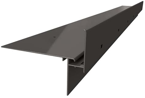 Renoplast® Aluminium Traufprofil W35+ 200cm Graphit | Fertigstellung von Terrassen und Balkonen | Belüftete Böden Erhöht | Wasser ablaufsysteme Winkelprofil | Korrosionsschutz Balkonprofile