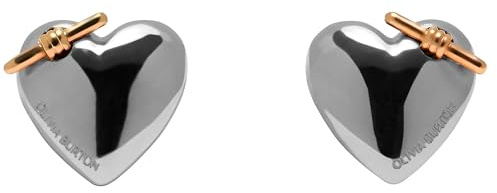 Olivia Burton Halskette mit Anhänger und Ohrstecker für Damen Kollektion KNOT HEART aus Edelstahl