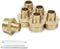 Bwintech 2 Pcs 3/8 Male to 1/2 Male BSP Thread Brass Hex Nipple Reducing Connector for Pipe Connecting Conversion