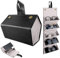 Brillenetui Organizer - Brillenorganizer Brillenaufbewahrung/Präsentation, Sonnenbrillen Aufbewahrung, Faltbaren Brillenhalter zur Aufbewahrung von 5 Brillen, Leder Sonnenbrillenetui für Damen Herren