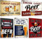 ZDFDC LOT DE 5PCS - Plaque Metal Vintage Bar 30x20cm - Pub Panneau avec Humour Citation Française - Bistrot Club Cave Restaurant Cuisine Murale Decoration Accessoire (Set B)