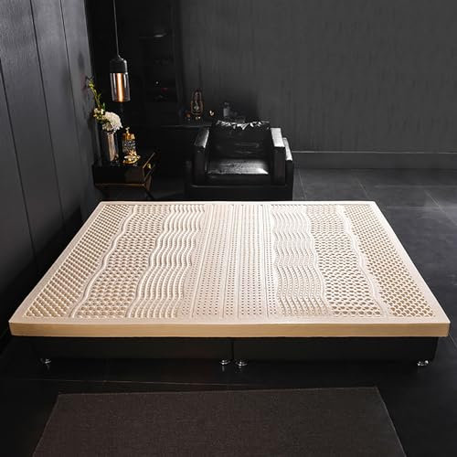 NAKEAH Premium Natural Latex Matratze Toper mit Bio -Baumwollabdeckung ohne Gedächtnisschaum Futon Matratze Topper, Hilfe bei Schulter und Rückenschmerzen,2.5cm,100x200cm