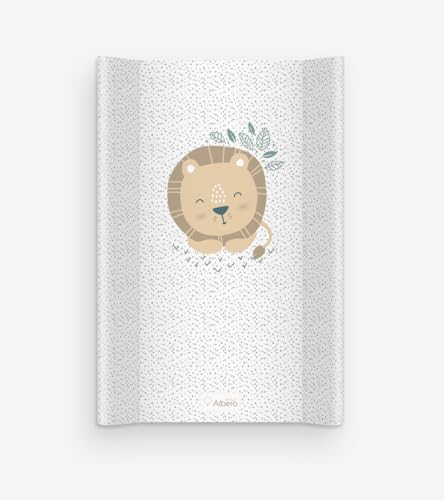 Harte Wickelauflage für Babybett 47x70 mit Sicherheitsfüßen Wickelunterlage Abwaschbar Wasserdicht Wickeltisch Zubehör Löwe Baby Changing Mat
