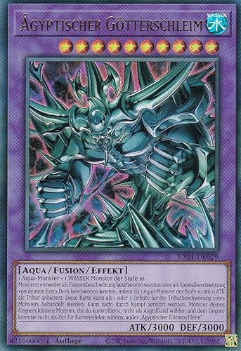 RA01-DE029 - Ägyptischer Götterschleim - Ultra Rare - 1. Auflage - DEUTSCH - 25th Anniversary Rarity Collection - mit LMS Trading Fieldcenter-Karte Yugioh
