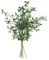 DULRLLY 4 ramas artificiales de ficus verdes de 28.7 pulgadas, planta de eucalipto sintético, tallos de ramitas de ficus, arbustos verdes falsos, arbustos de ficus para relleno de jarrones, decoración