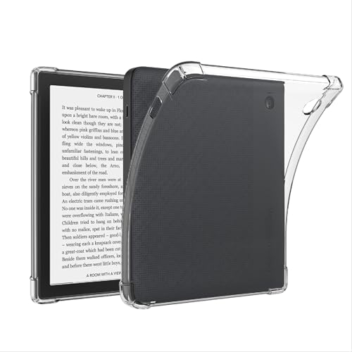 GIOPUEY Hülle für Tolino Vision 6, Weiche TPU Rückenschale, Dünne Abdeckung, Airbag Schutz, Case Kompatibel mit Tolino Vision 6-Transparentes