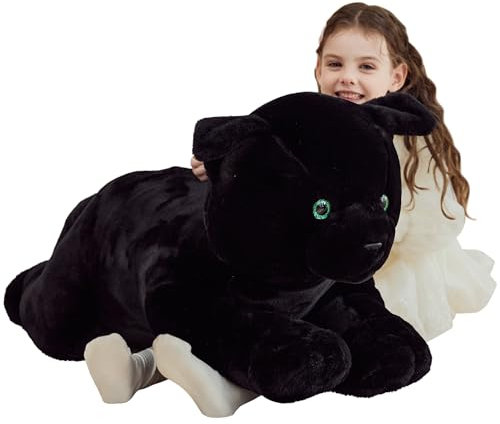 IKASA Groß Katze Kuscheltier Riesen Stofftier,78cm Gross Plüschtier Riesige Plüsch Spielzeug Jumbo Plüschtiere,Geschenk für Kinder