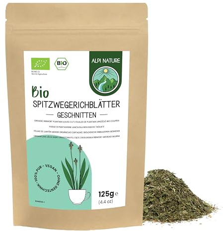Spitzwegerich Tee BIO 125g von Alpi Nature, Spitzwegerich Blätter getrocknet, Wegerich Tee lose