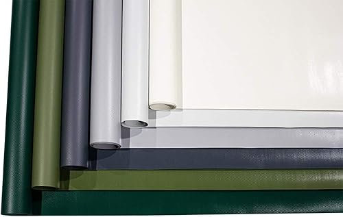 Telone di copertura in PVC per camion, larghezza 1,5 m, 600 g/m², venduto al metro, senza occhielli, colore bianco RAL9010