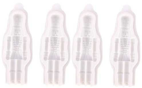 Amosfun 4 Pièces Moule En Plastique Casse-noisette Moule Pour Pastel Moules De Cuisson De Noël Biscuit Casse-noix Emporte-pièce Mitaines Moule De Cuisson Moules à Fondants Gel De Silice