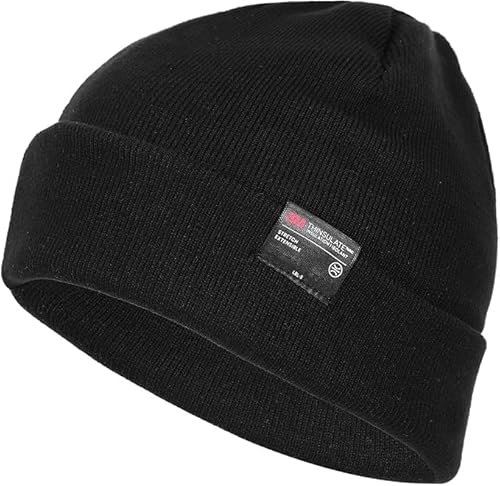 Nesirooh Winter Beanie Mütze für Herren Damen, Wintermütze mit Bündchen und 3M Thinsulate Futter Warme Strickmütze
