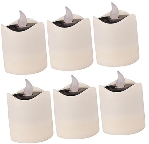 Artibetter 6pezzi Candele Tealight Led Impermeabili Per Esterni Candele Senza Con Effetto Luce Tremolante Per Decorazioni Di Festa Matrimonio e Giardino