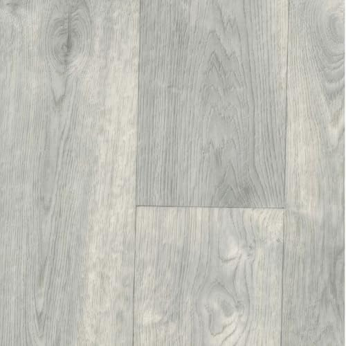Silver Grey Wood Effect Anti Slip Contract Commercial Heavy Duty Vinyl Flooring with 3.8mm Thickness, Contract Commercial Waterproof Vinyl Flooring -5m(16'4) X 3m(9'9)-15m²