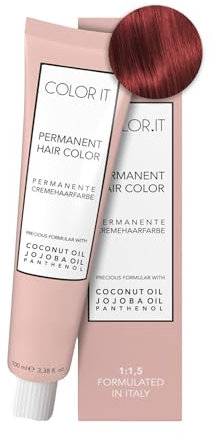 COLOR.IT by BM - Permanente Haarfarbe in Salonqualität, 100ml (5.66 Hellbraun Rot Intensiv, 1er Pack)