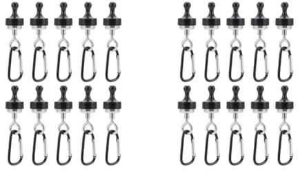 ARVALOLET 10 ganci magnetici a forma di D per campeggio e illuminazione esterna ganci magnetici per esterni