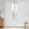 CUTEWIND Cortinas Lino Blancas Translucidas Cortas para Ventanas Cocina 140x160 CM Cortinas Salon Modernas 2 Piezas Cortina Visillo con Ojales para Dormitorio Comedor Habitacion