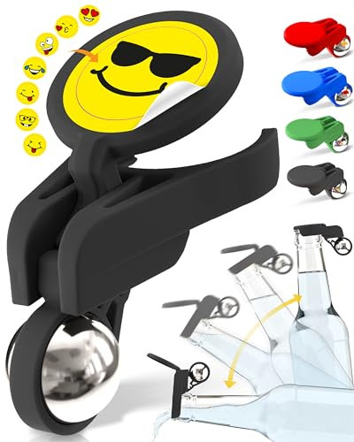 Vollautomatischer Flaschenverschluss Wespenschutz für Kronkorken Schraubverschlüsse Abdeckung Glasflaschen PET Flaschen Bier Cola Wasser (5 x Bunt + Smileys) 5 X Bunt + Smileys 5 X Bunt + Smileys