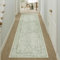 HUGEAR Vintage Grün Waschbarer Teppich 60x180cm LäUfer Flur rutschfest Weich Vorzimmer Tepich Kurzflor Schlafzimmer Retroteppiche KüChe Bedroom Brücken Hallway Carpet