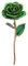 Akozon Forever Green Rose - Flor Artificial Real de 24 Quilates con Hojas y Base para Decoración Artesanal