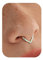 BodyBonita Opal 16G Träne Septum Piercing Schmuck - Septumring mit Scharnier aus Chirurgischem Stahl 316L Nasenring Conch Helix Piercing Schmuck Daith Ohrring, Weiß Opal, 8 mm, Gold