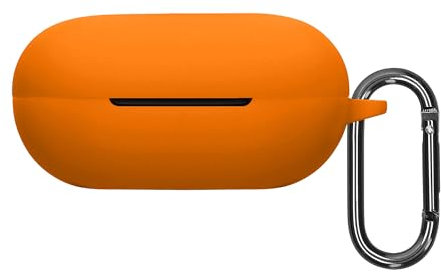 kwmobile Silicone Cover Compatible with Beats Powerbeats Pro 2 - Case Cover Stick-On Skin with Clip - Orange