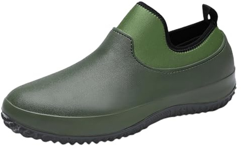 Stivali di Gomma Uomo comode Scarpe da Lavoro Stivali da Giardino Scarpe Impermeabili in Gomma per la Pesca alla Caviglia alla Scrub Resistenti all'abrasione Antiscivolo per Lavoro all'aperto