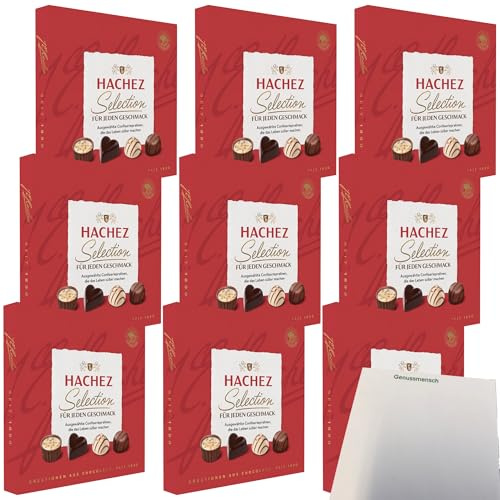 usy Bundle für Hachez Schokolade Selection Mix VPE (9x125g Packung) + usy Block