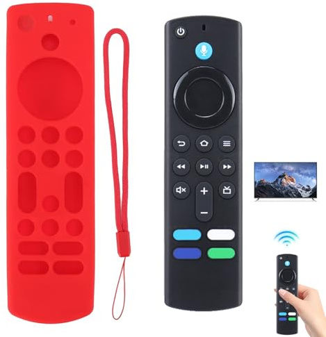 1set fire-stick, amazon firestick remote with silicone protective case black, amazon fire stick remote replacement for Fire TV Stick 4K Max Lite HD Cube