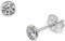 trendor Ohrringe für Damen und Herren 585 Weißgold 14 Karat 4,5 mm eleganter Ohrschmuck aus Echtgold, Goldschmuck für Frauen und Männer, Geschenkidee 75103