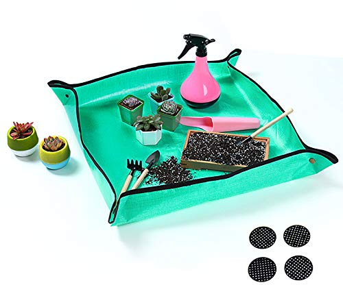 PE Pflanzunterlage Hochbeet Pflanzsack, (1x1m) wasserfest, Gartenarbeitsmatte für Pflanzen Garten-Arbeitsmatte