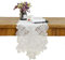 Runner da tavola, in pizzo bianco ricamato con motivo a fiori, centrino in stile europeo per comò, per matrimoni, tavoli da pranzo e feste