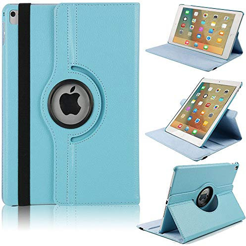 Mobistar 9.7 inch Rotating Case for iPad 9.7'' 2018/2017/iPad Air 2/iPad Air, 360 Degree Rotating Stand Protective Cover with Auto Sleep Wake for iPad 9.7 6th Gen, 5th Gen/Air 2/ Air (Sky Blue)