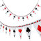 2 Stück Poker Thema Party Bunting Banner Poker Dreieck Banner für Poker Thema Party Dekorationen, 24 Flagge
