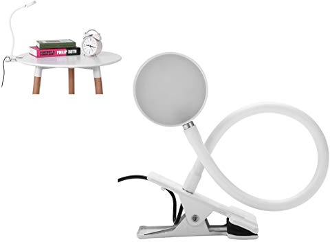 Make Up Tattoo LED Lampe mit Klammer, Salon Tischleuchte Licht, LED Klemmleuchte Leselampe Klemm Schreibtischlampe Tischleuchte USB für Präzisionsarbeit, Make up, Tattoo, Lesen(Silber)