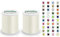 2x Madeira Polyneon 40 | SET | 1000 m Spule | Doppelpack | Stickgarn | Maschinenstickgarn (1803 Off White (Creme))