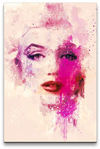 Marilyn Monroe Porträt Abstrakt Kunst Ikone Farbenfroh Hollywood 60x90cm Leinwandbild