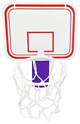 Jaegvida Basketball Hoop Basketball Trash Can Hoop for Children Bedroom Office Shooting Game Indoor Mini Basketball Hoop (Purple)