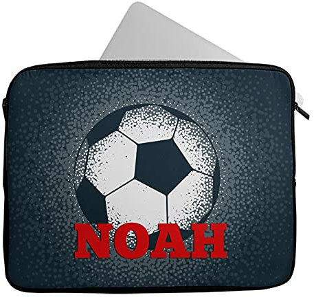 Novelty Things Personalised Any Name FootBall Design Laptop Case Sleeve Tablet Bag Chromebook Gift 345 (14-15 inch)
