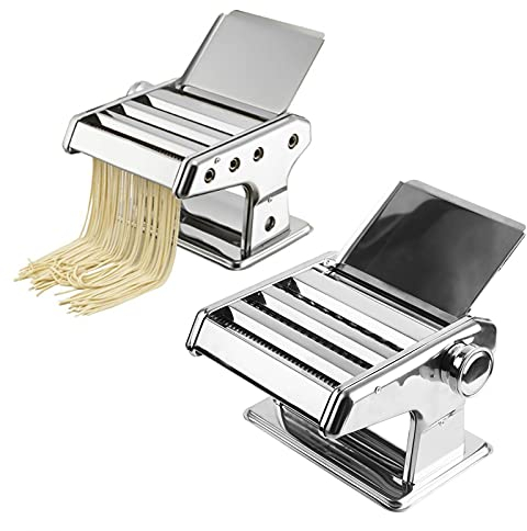 Cocoarm Nudelmaschine, Teigausrollmaschine Multifunktional manuell Pasta Maschine für Lasagne Ravioli Spaghetti und Tagliatelle