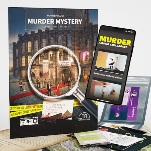 MAGNIFICUM Solve a Murder: The Corporate Anniversary – Murder Mystery Detective Game | Power Games & Intrigue Among Colleagues | Investigation Case File with Digital Clues | No App | 1–6 Players
