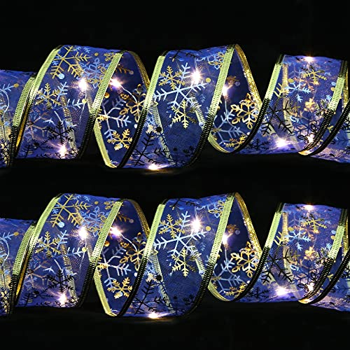 Catena luminosa a nastro lucido, 5 m, 50 LED, per albero di Natale, catena luminosa con brillantini, per feste, albero di Natale, decorazioni per le vacanze