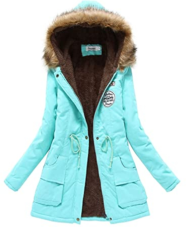 Wintermantel Damen Warm Sale Wasserdicht Lang Gefüttert Elegant Schwarz Steppmantel Damen Fleecejacke Skijacke Jacke Regenjacke Daunenjacke Steppjacke Damen-Jacken Sweatjacke Arbeitsjacke Laufjacke