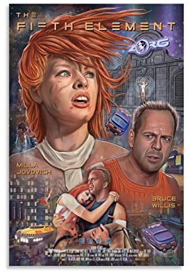 yydds Film Das fünfte Element Leinwand Poster Wandkunst Druck Ästhetische Raumdekoration Malerei Poster Home Office Dekoration 30 x 45 cm