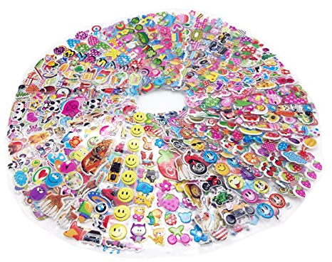 1500 Aufkleber - 3D Puffy Stickers - 50 Blätter für Kinder - 3D-aufkleber, Stickers für Scrapbooking, Sticker für Lehrer, Kleinkinder, Geschwollen Stickers