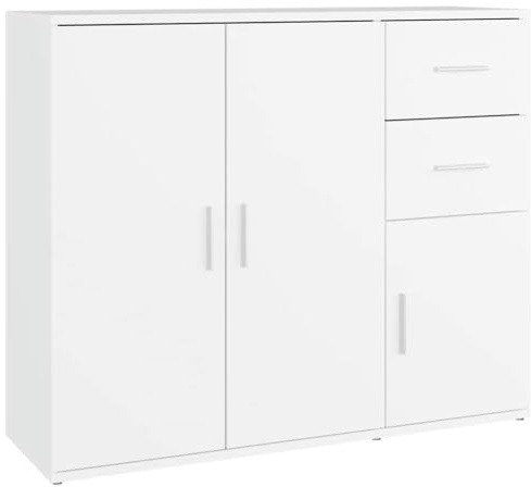 vidaXL Credenza Bianca 91x29,5x75 cm in Legno Multistrato