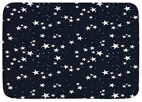 Türvorleger Nahtloses Muster Mit Stern Im Dunklen Himmel 40X60Cm Badematten Lustige Waschbar Schmutzfangmatte Für Innen Außen
