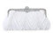 Milky Way Clutch-Tasche für Damen, Satin, plissiert, klein, mit abnehmbarer Kette, elegante Handtaschen für Hochzeit, Braut, Abschlussball, Cocktailparty, Abendtasche, weiß