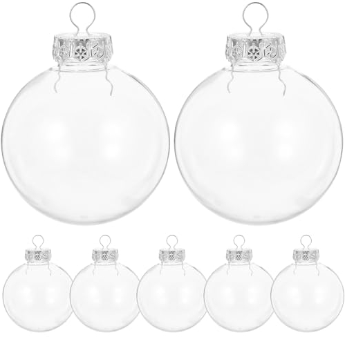 Sosoport 20st Transparente Weihnachtskugel Hängende Weihnachtskugel Weihnachtsdekoration Zum Aufhängen DIY Kugeln Dekor Urlaub Baumschmuck Outdoor-dekor Berühmtheit Mini-Kugel Das Haustier